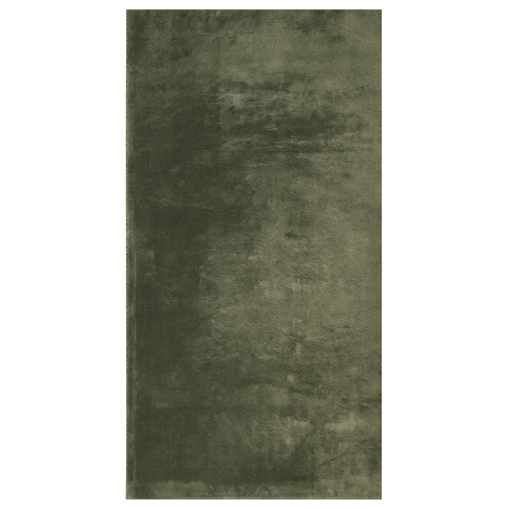 Vidaxl rug Huarte low -pole soft washable 80x150 cm forest green