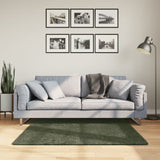 Vidaxl rug Huarte low -pole soft washable 120x120 cm forest green