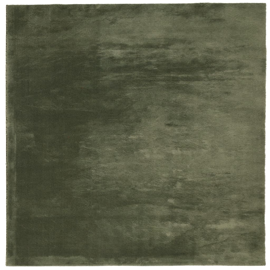 Vidaxl rug Huarte low -pole soft washable 200x200 cm forest green