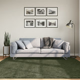 Vidaxl rug Huarte low -pole soft washable 200x200 cm forest green
