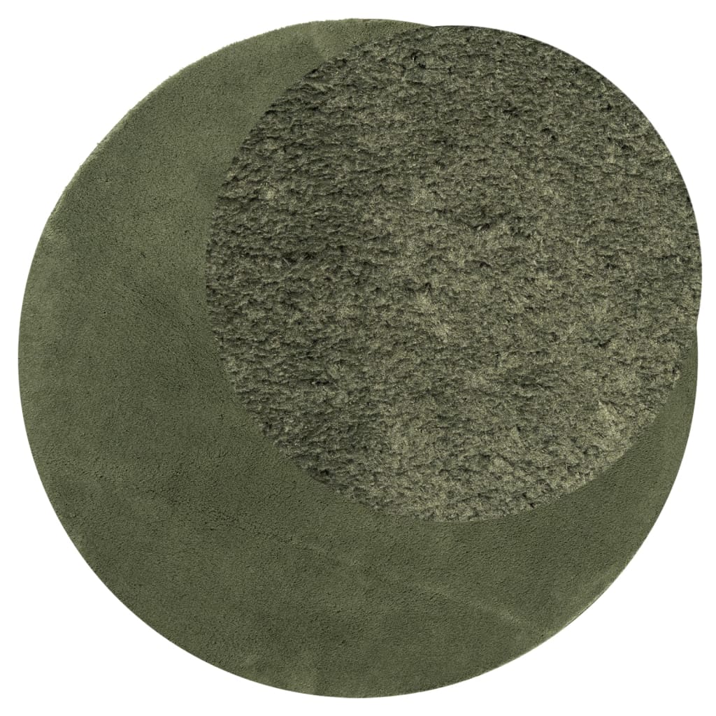 Vidaxl rug harte low -pole mëll wäschen Ø 80 cm Bësch gréng