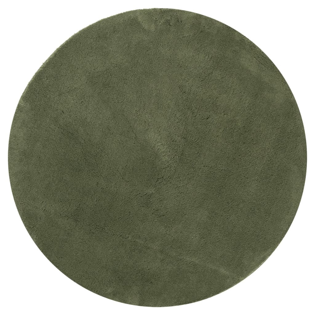 Vidaxl rug harte low -pole mëll wäschen Ø 120 cm Bësch gréng