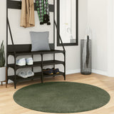 Vidaxl rug harte low -pole mëll wäschen Ø 120 cm Bësch gréng