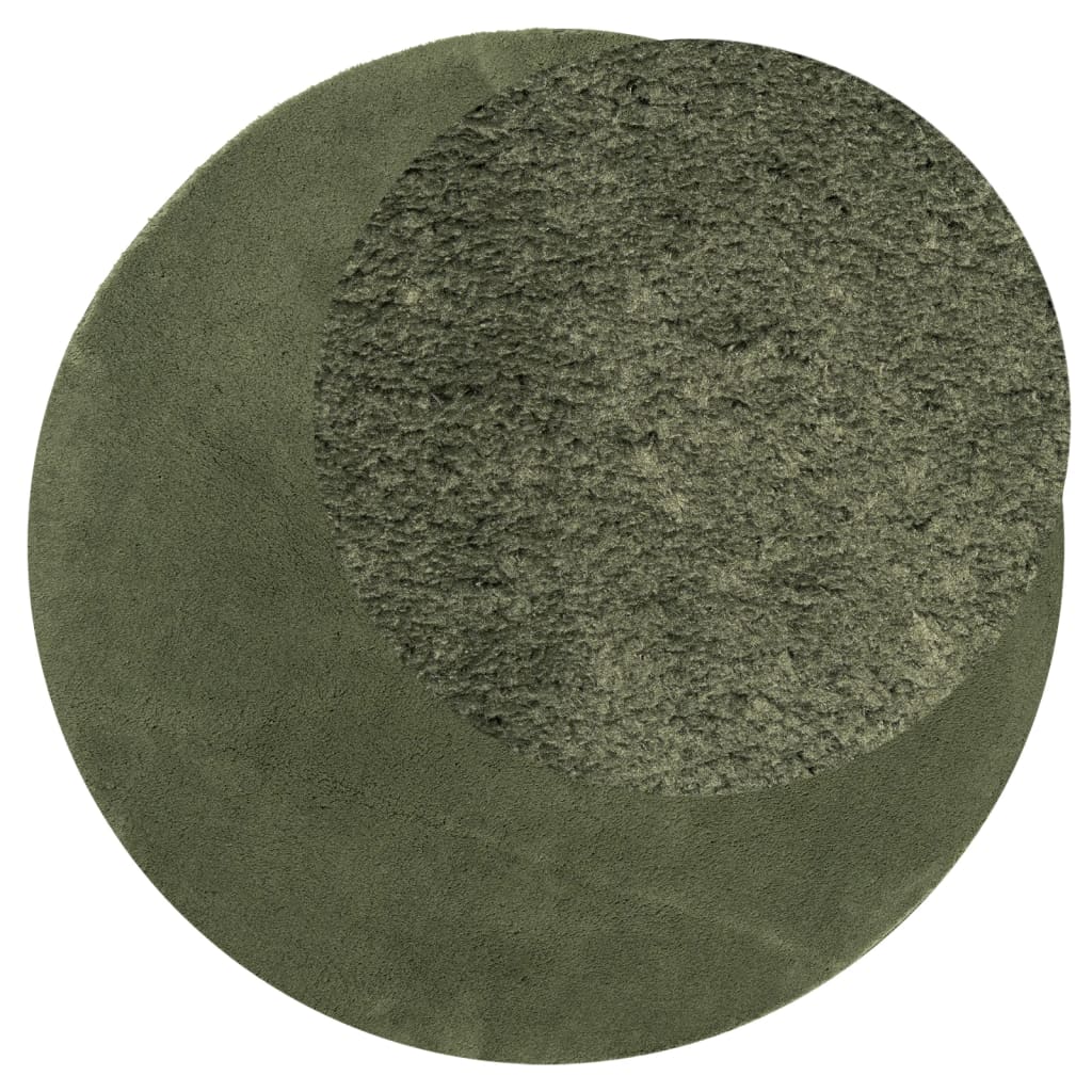 Vidaxl rug Huarte low -pole soft washable Ø 200 cm forest green