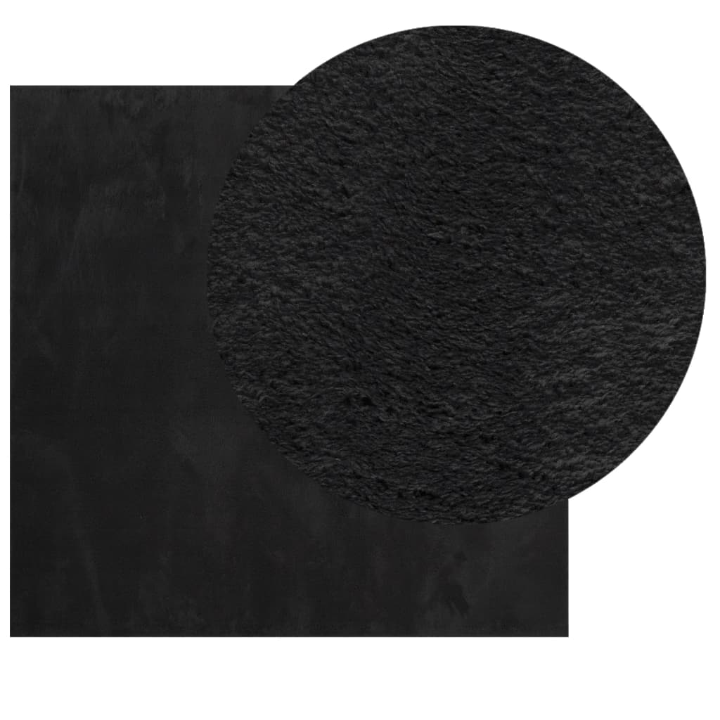 Vidaxx rug huarte short pile soft washable 160x160 cm black