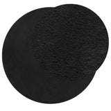 Vidaxl rug harte low -pole mëll wäschen Ø 80 cm schwaarz