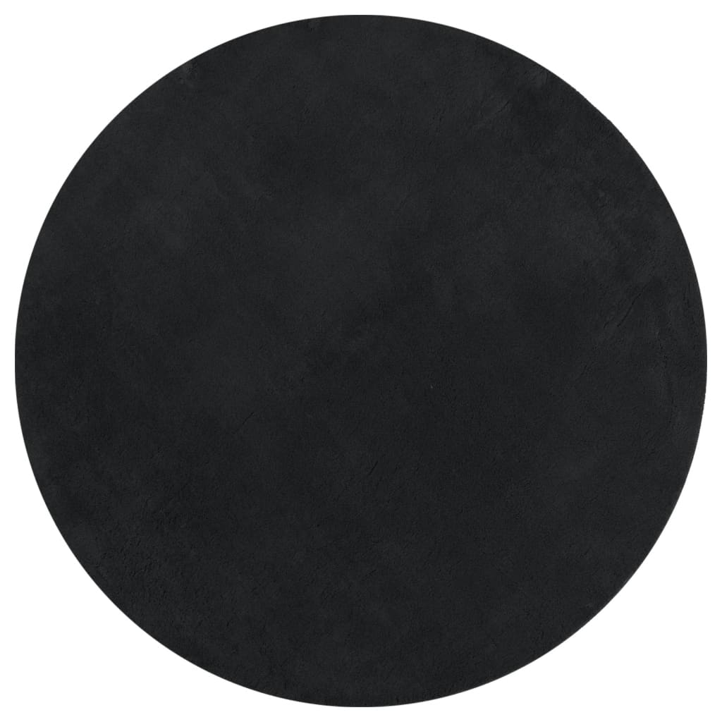 Vidaxl rug Huarte low -pole soft washable Ø 100 cm black