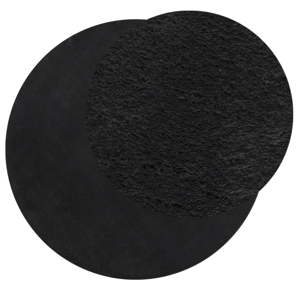 Vidaxl rug Huarte low -pole soft washable Ø 100 cm black