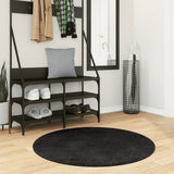 Vidaxl rug Huarte low -pole soft washable Ø 100 cm black