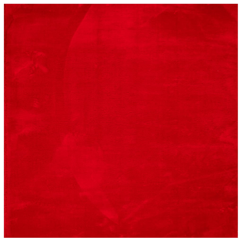 Vidaxl rug Huarte low -pile soft washable 160x160 cm red