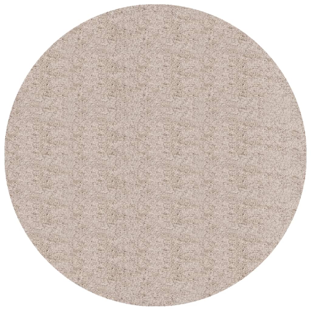 Vidaxl Rug Pamplona Shaggy Sterkt moderne ø 280 cm beige