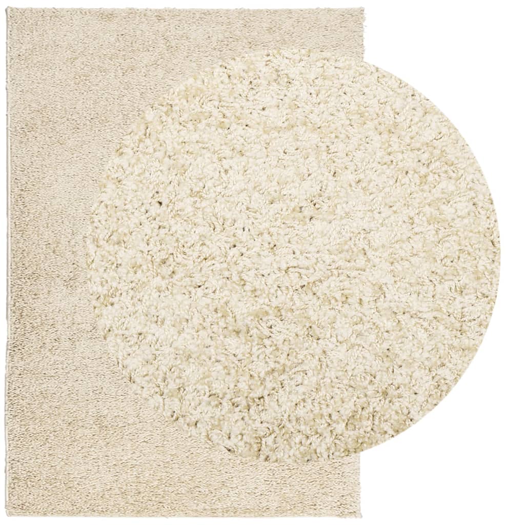 VidaXL rug Shaggy high pile modern 140x200 cm gold colored