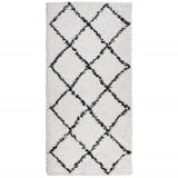 Vidaxl vloerkleed pamplona shaggy hoogpolig 100x200 cm crème en zwart