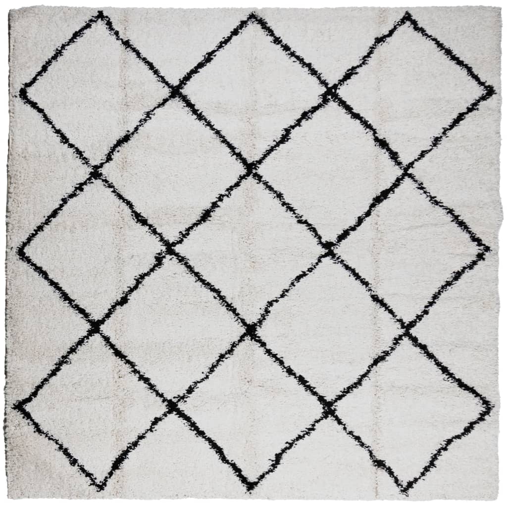 Vidaxl rug Pamplona Shaggy Highly pile 160x160 cm cream and black