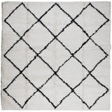 Vidaxl rug Pamplona Shaggy Highly pile 160x160 cm cream and black