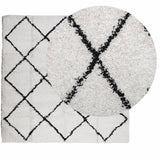 Vidaxl rug Pamplona Shaggy Highly pile 160x160 cm cream and black