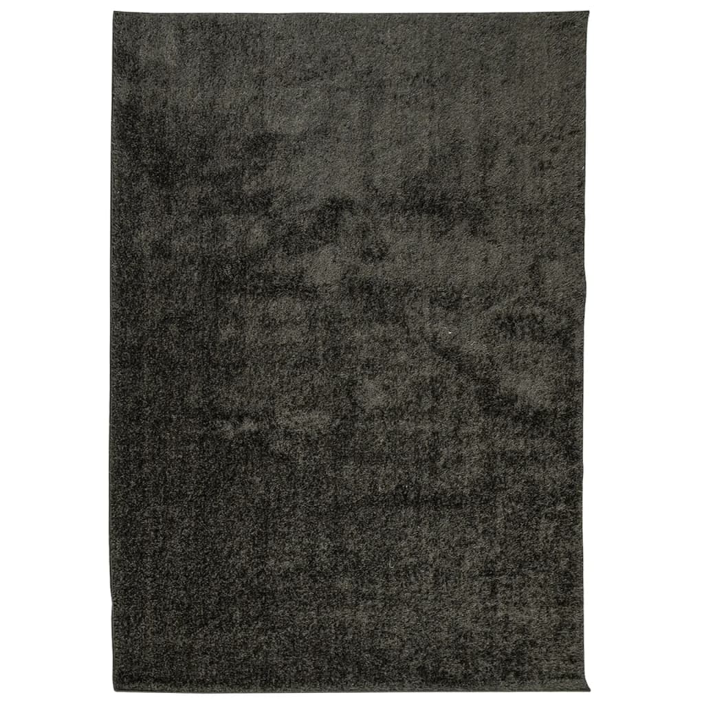 Vidaxl preproga istan visok kup sijaj 160x230 cm obarvan antracit