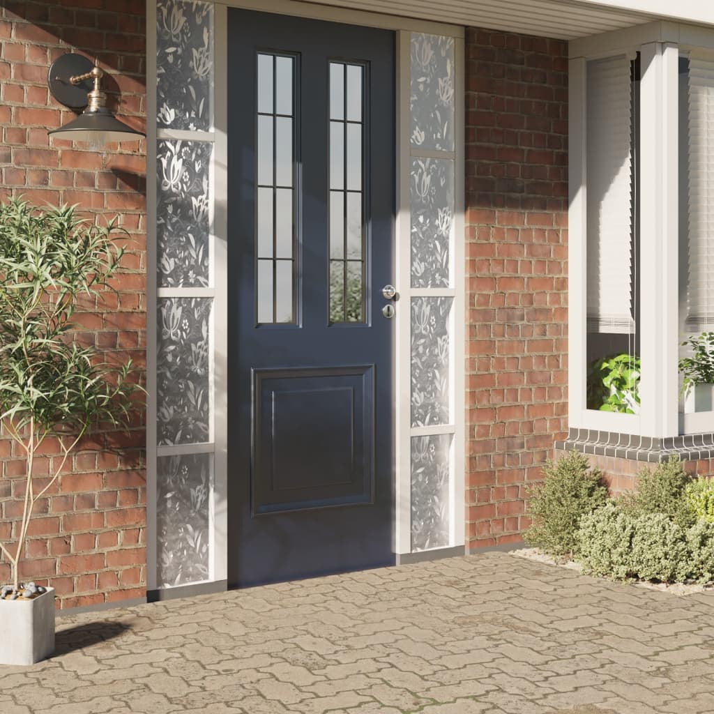 VidaXL Fensterfolien 4 Stück mattes Blumenmuster PVC