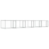 Vidaxl Hondwaft mat Dieren 10x2x1.5 m galvaniséiert Stol Grey