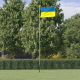VIDAXL -Flag mit Flaggmast Ukraine 6,23 m Aluminium