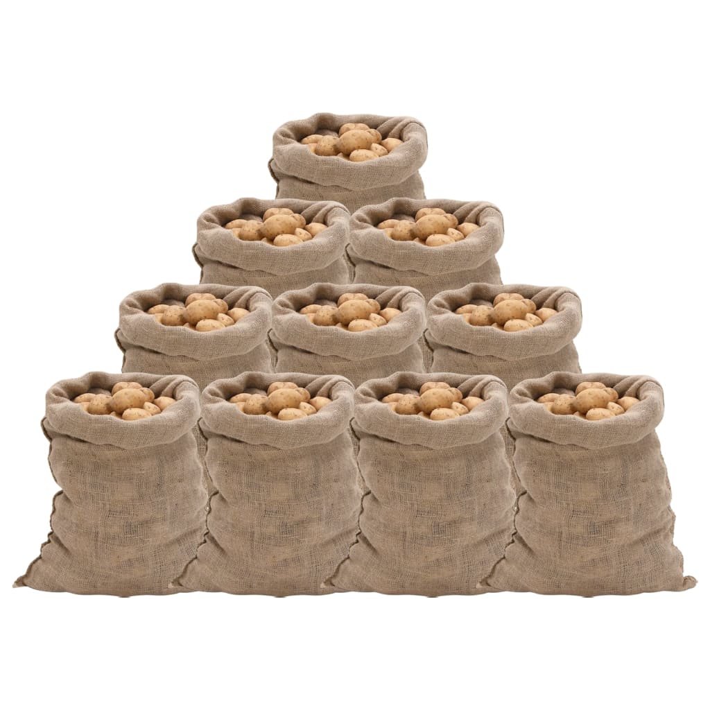 VidaXL JUTE bags 10 pieces 220 g m² 60x105 cm 100% jute