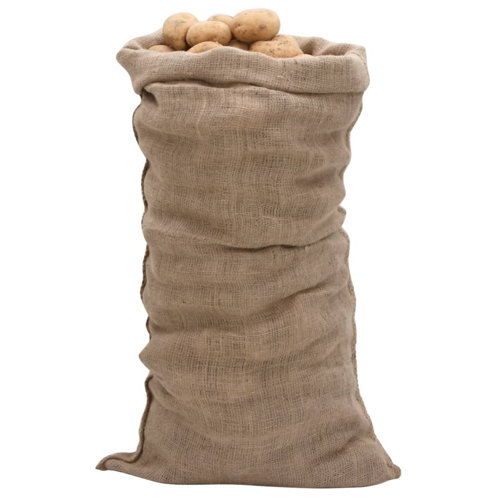 Vidaxl Jute -Taschen 5 Stück 220 g m² 65x135 cm 100% Jute