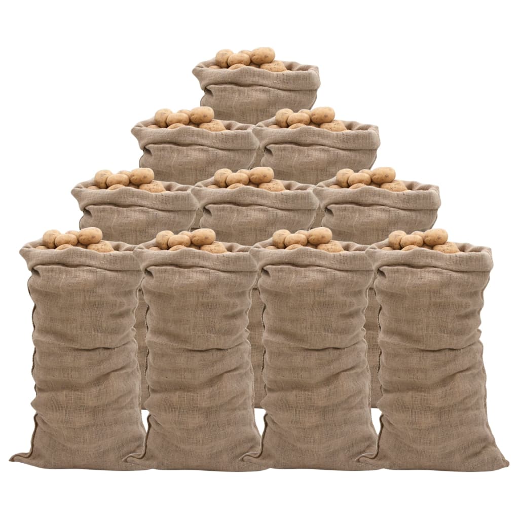Vidaxl JUTE bags 10 pieces 220 g m² 65x135 cm 100% jute
