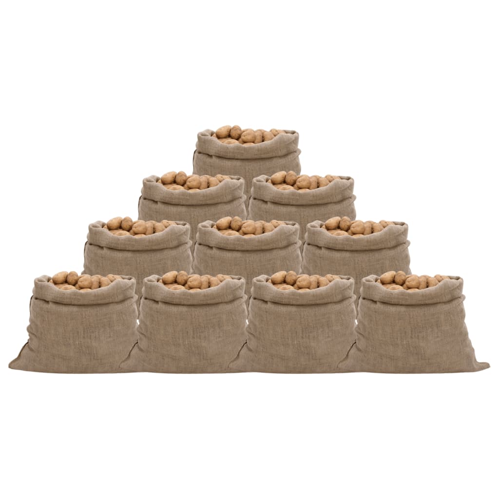 VidaXL JUTE bags 10 pieces 220 g m² 100x110 cm 100% jute