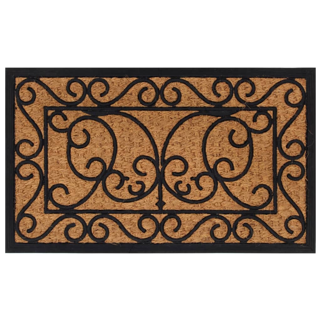 Vidaxl Doormat rektangulær 45x75 cm gummi og kokosnødfiber