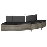 Vidaxl Hottubbänkar med kuddar 2 St Poly Rattan Gray