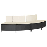 Vidaxl HotTub benches with pillows 2 st poly rattan black