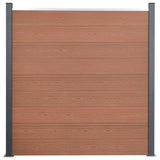 Panel de valla Vidaxl Conjunto de 180x186 cm HKC Brown