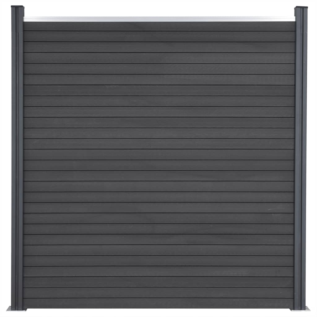 Panel de valla Vidaxl Conjunto de 180x186 cm HKC Gray