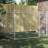 Vidaxl hundloft med dörr 2x2x1.5 m galvaniserat stålgrå