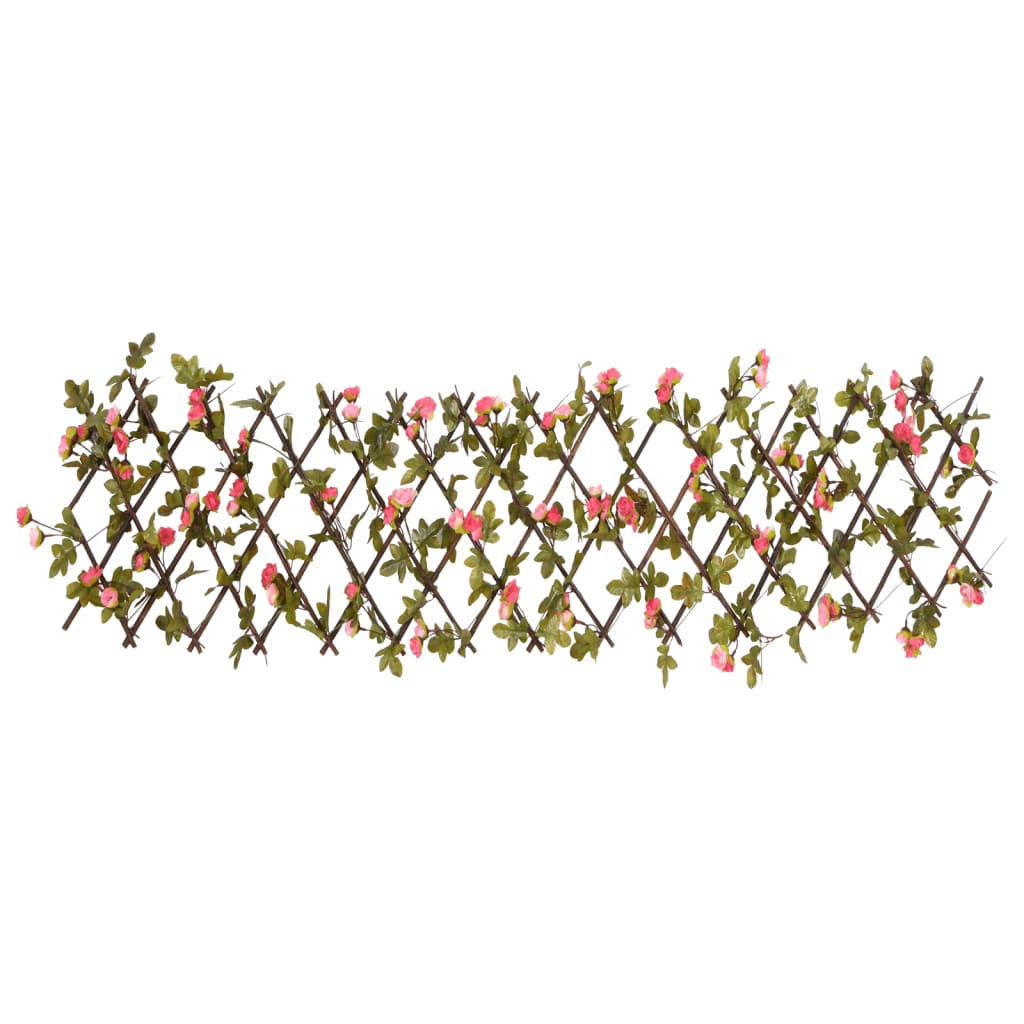 VidaXL Artificial Plant Ivy on Latwerk Extraidable 180x20 cm Dark pink