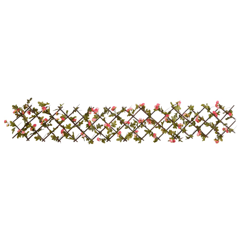 VidaXL Artificial Plant Ivy on Latwerk Extraidable 180x20 cm Dark pink