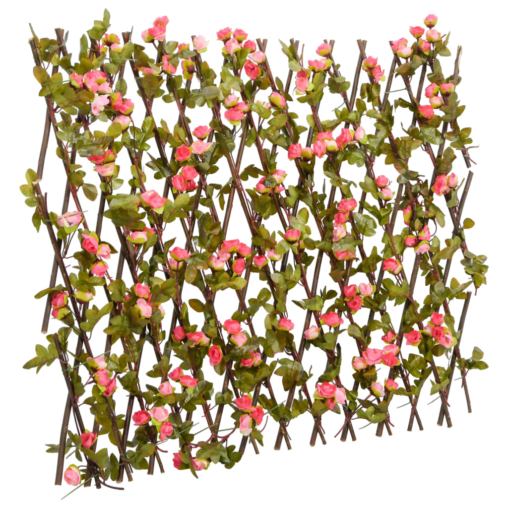 VidaXL Artificial Plant Ivy on Latwerk Extraidable 180x60 cm Dark pink