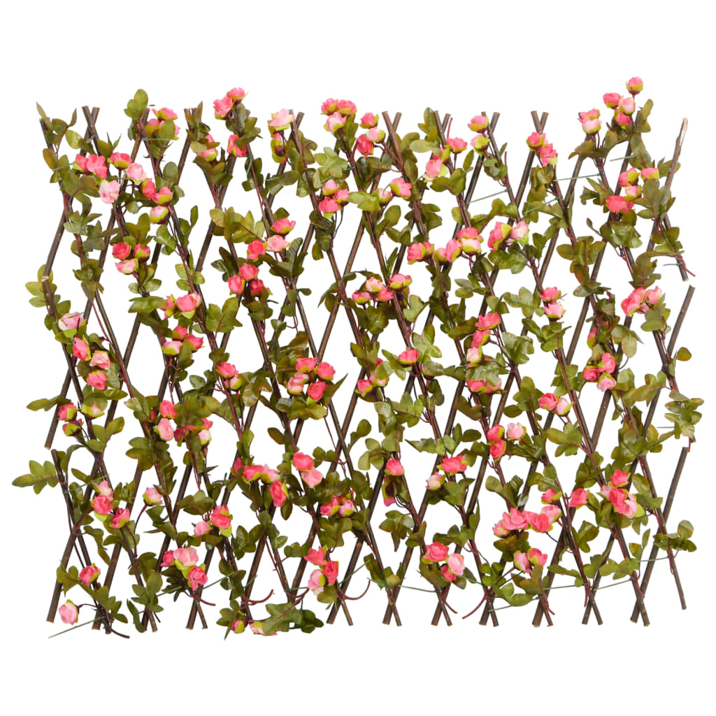 VidaXL Artificial Plant Ivy on Latwerk Extraidable 180x60 cm Dark pink
