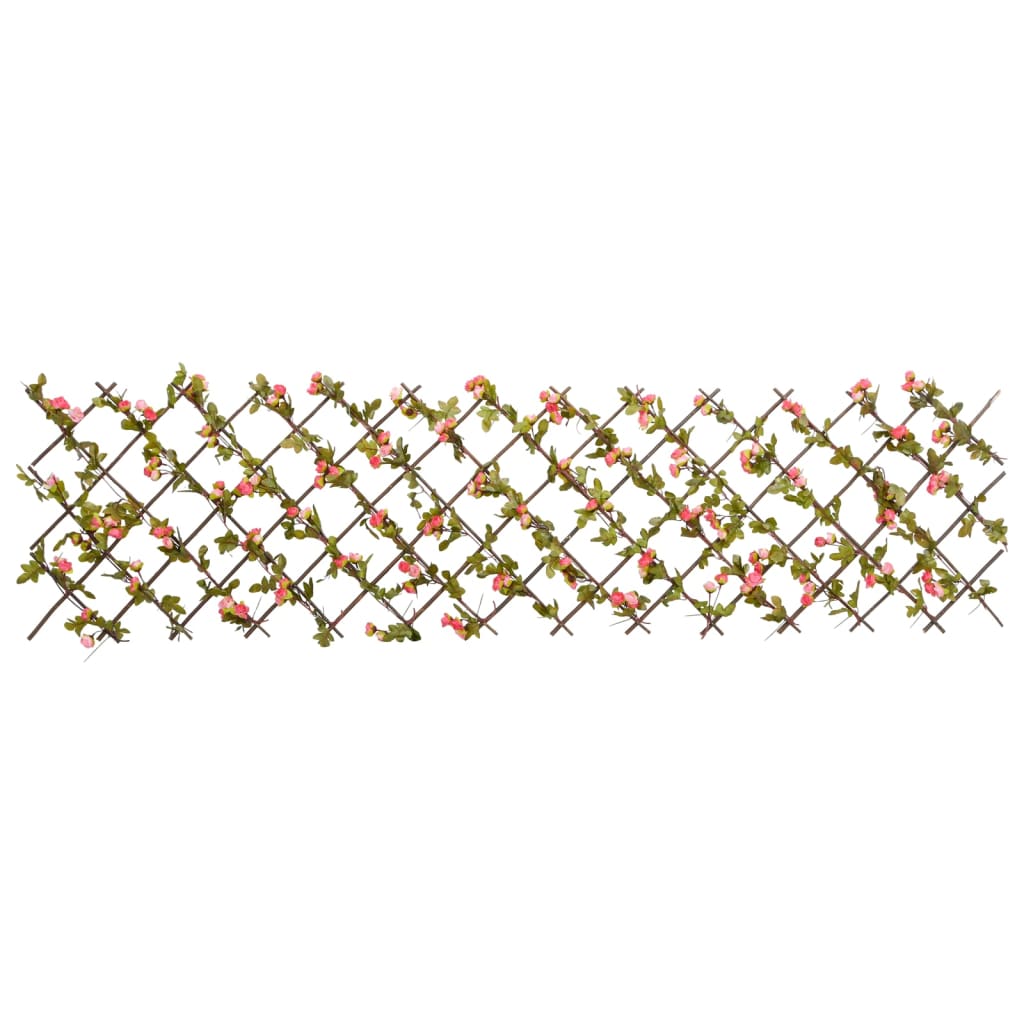 VidaXL Artificial Plant Ivy on Latwerk Extraidable 180x60 cm Dark pink