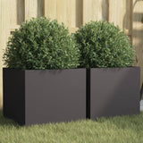 Vidaxx planters 2 pcs 32x30x29 cm steel black