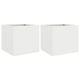 Vidaxl Planters 2 St 32x30x29 cm stålhvide