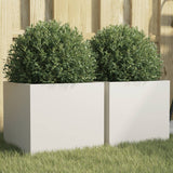 Vidaxl Planters 2 St 32x30x29 cm stålhvide