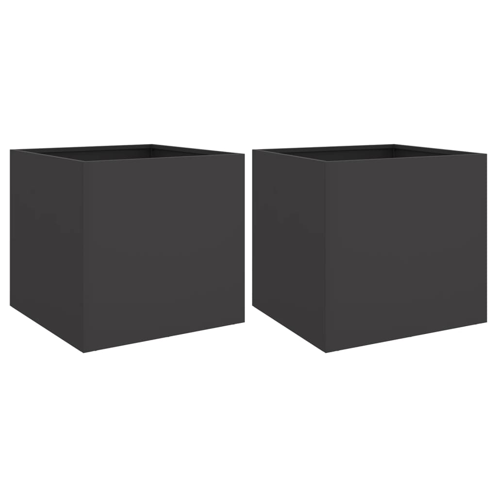 Vidaxl Planters 2 ST 42x40x39 CM Svart