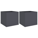 Vidaxl Planters 2 st 42x40x39 cm steel anthracite -colored