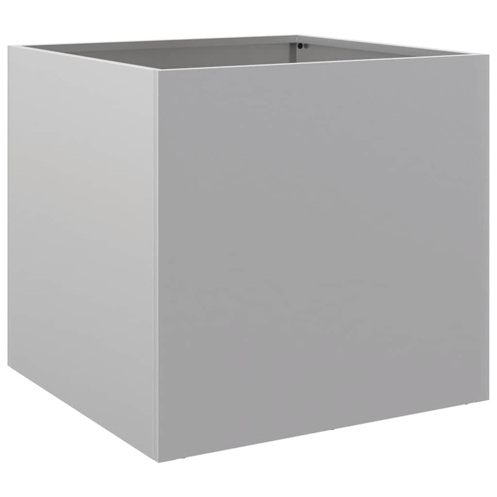 Vidaxl Planning Box 42x40x39 cm galvanizovaná ocelová stříbrná barva