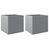 Vidaxl Planters 2 St 42x40x39 cm galvanisert stål sølvfarge