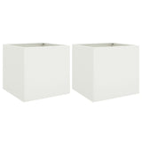 Vidaxl Planters 2 st 49x47x46 cm stålvitt