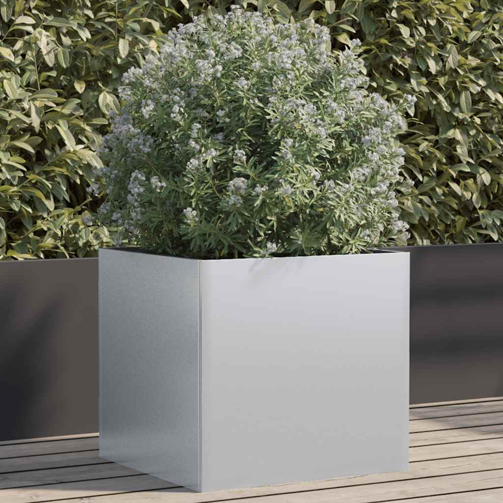 Vidaxl Planning Box 49x47x46 cm galvaniseret stål sølvfarvet