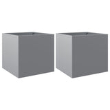 Vidaxl Planters 2 st 49x47x46 cm Galvanized steel silver color