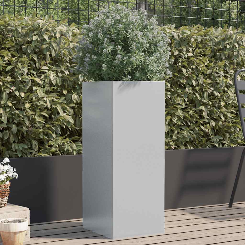 Vidaxl planter 32x29x75 cm galvaniseret stål sølvfarvet